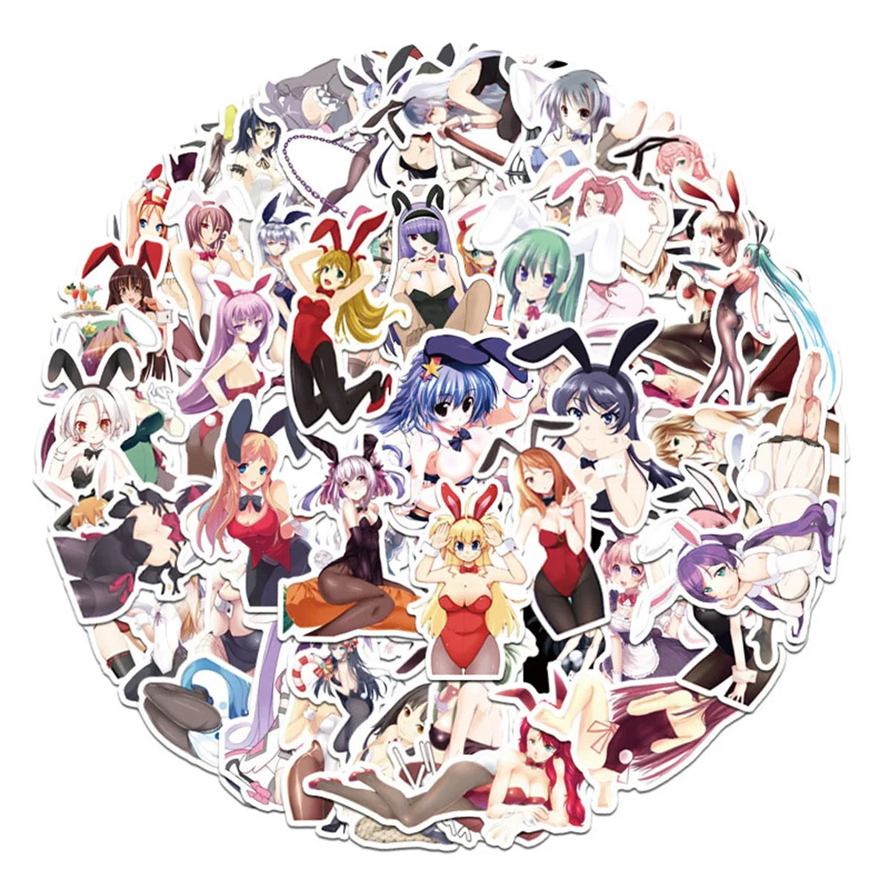 

10/30/50 шт., водонепроницаемые наклейки в виде кролика