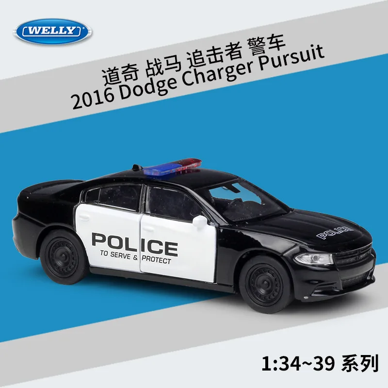 Металлическая Модель автомобиля Welly 1:36 Игрушечная модель для Dodge Charger из сплава с