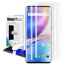 Screen Protector with fingerprint unlock for Oneplus 8 UV Glass film full cover for Oneplus 8 Pro tempered glass