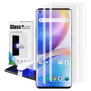 screen protector with fingerprint unlock for oneplus 8 uv glass film full cover for oneplus 8 pro tempered glass free global shipping