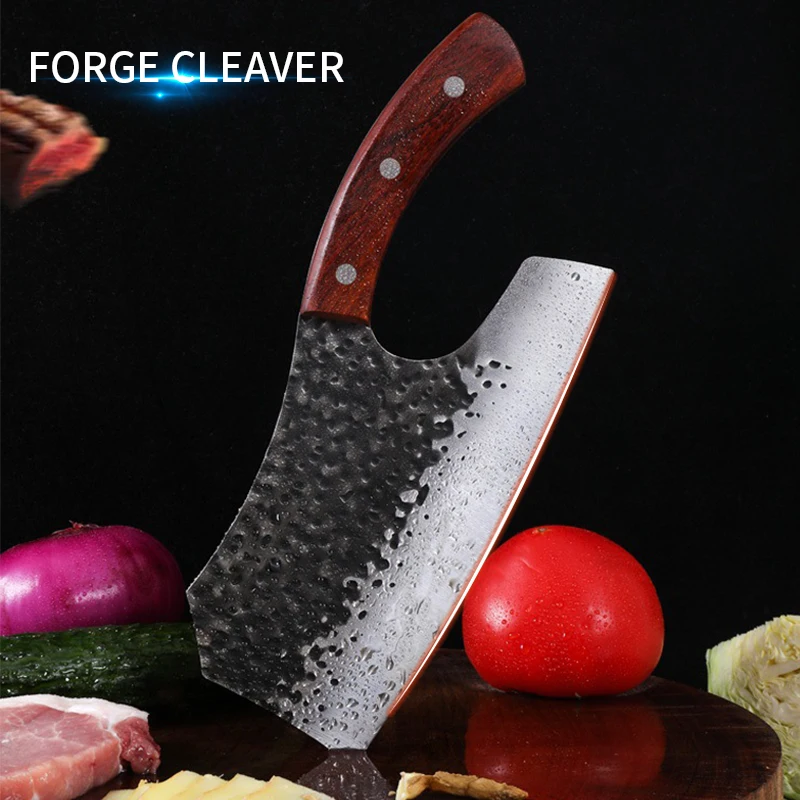 Новые кухонные ножи 7CR17 кованый китайский мясницкий нож из нержавеющей стали 8