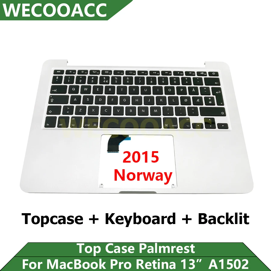 Оригинальный Норвежский чехол Topcase + клавиатура Подсветка для Macbook Pro Retina 13 дюймов