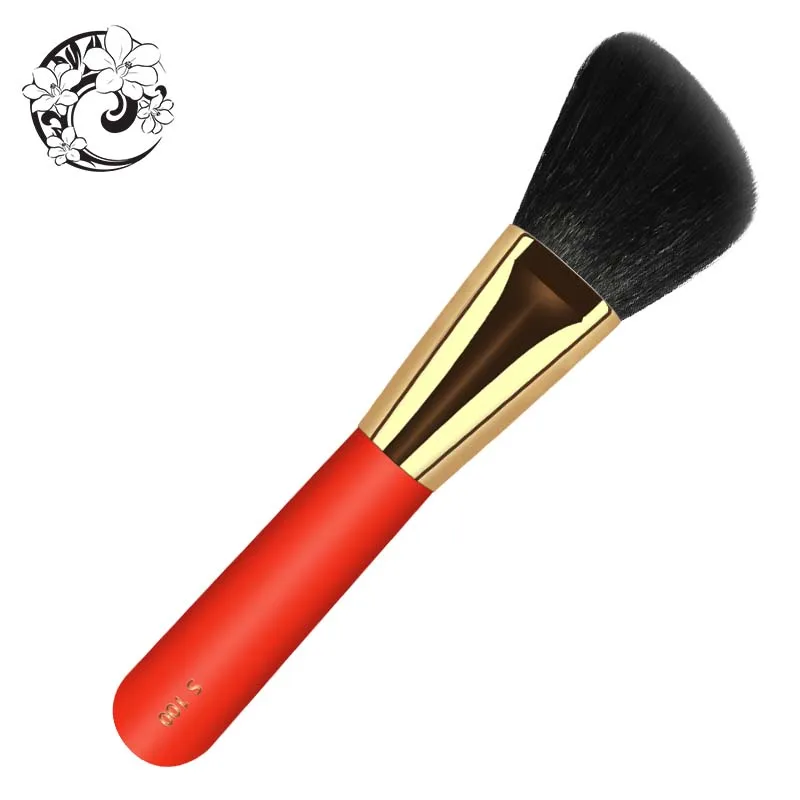 Плоская кисть для макияжа Кисть из черного Козьего Меха Brochas Maquillaje Pinceaux Maquillage Pincel