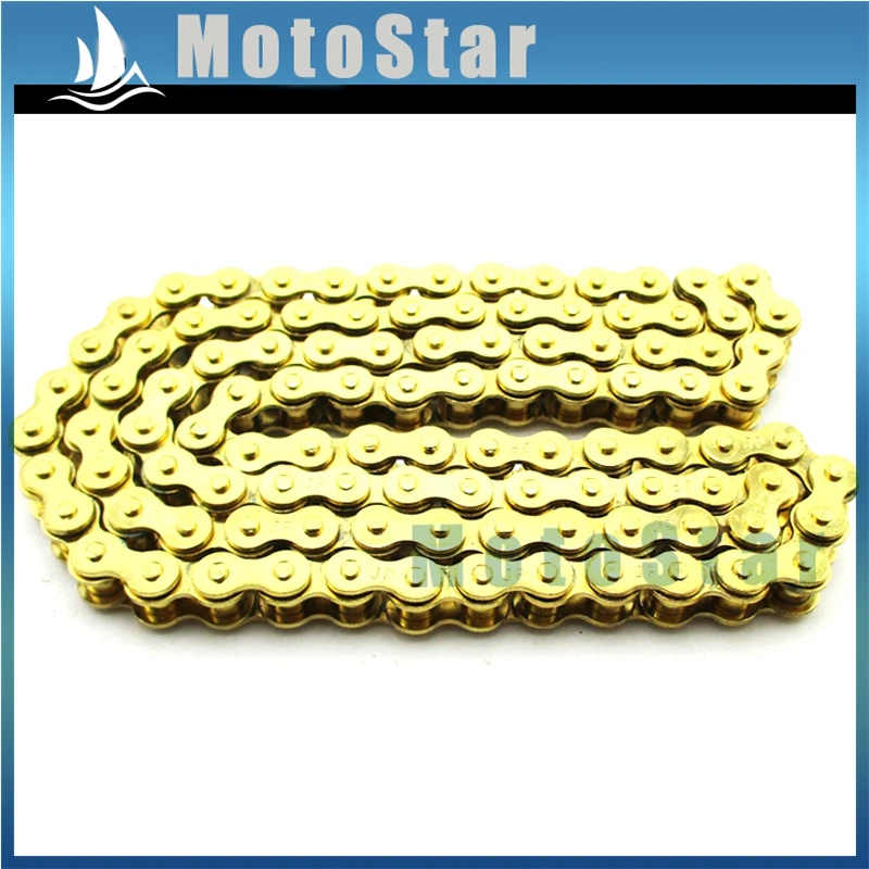 Золото 420 Chain104 звенья для 110cc 125cc двигатель китайский питбайк SSR thumpstar XR50 CRF50 CRF70 YCF BSE Lifan YX Kayo