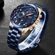 LIGE Mens Watches Top Brand Luxury Business Stainless Steel Waterproof Chronograph Male Quartz Clock Watch Men Relogio Masculino Other Image