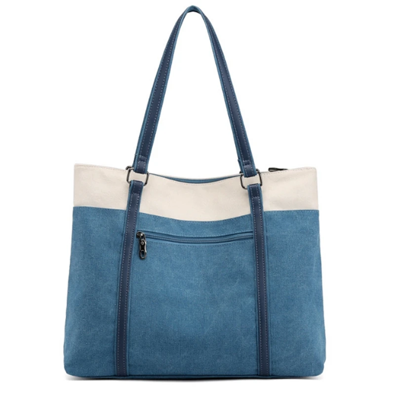 

ASDS-Canvas Laptop Tote Bag 15.6Inch Work Shopper Shoulder Handbag for Women