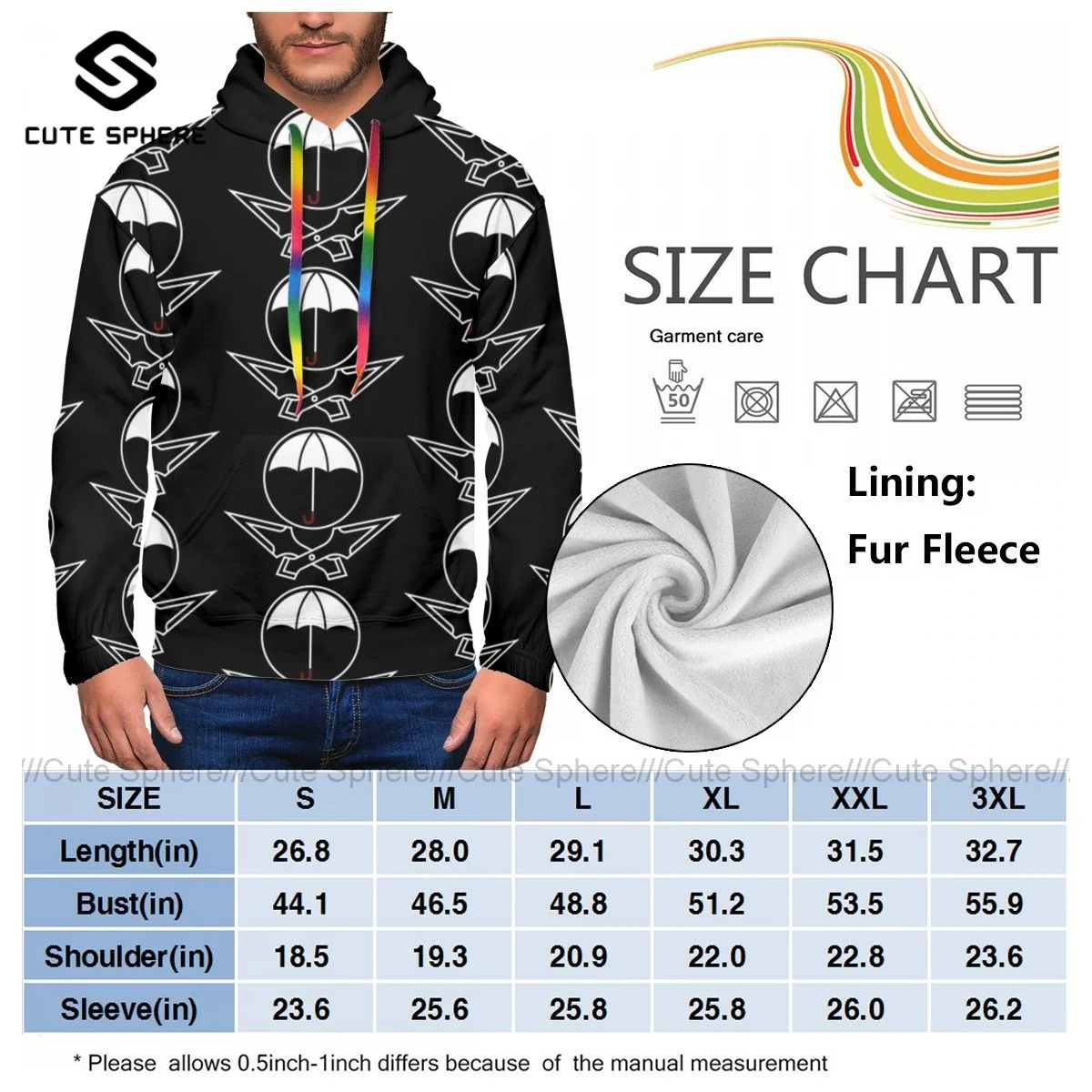 

Umbrella Academy Hoodie Polyester Autumn Hoodies Long Loose Casual Pullover Hoodie XXXL Men