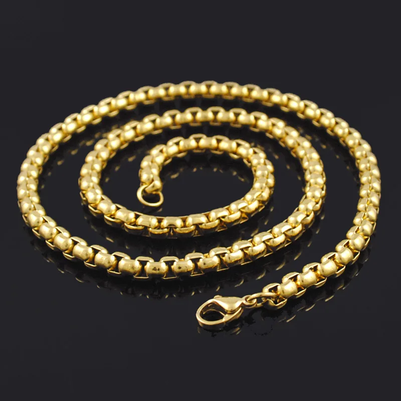 Мода 2021 унисекс ювелирные изделия 5 мм золото Цвет Винтаж элегантный стиль