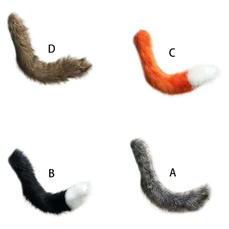 

2021 New Faux Leather Grass Fake Long Tail Halloween Holiday Props Adjustable Prom Ball Cosplay Party Accessories 2020 trend