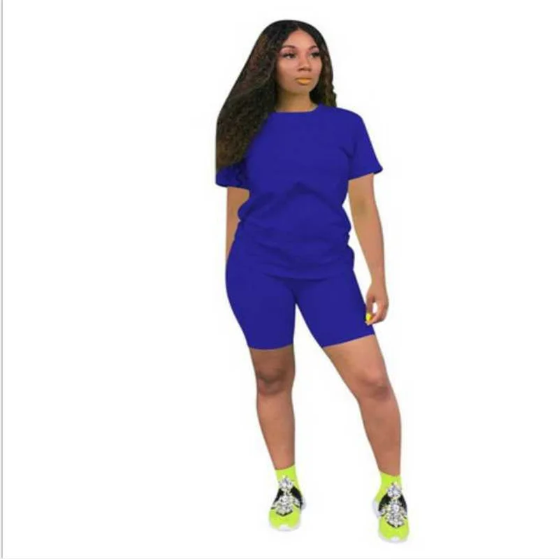 

New Women Colorful Printed Short Sleeve T-Shirt High Waist Shorts Summer Tie Dyeing Print Tracksuit 2PCS Clothes Set