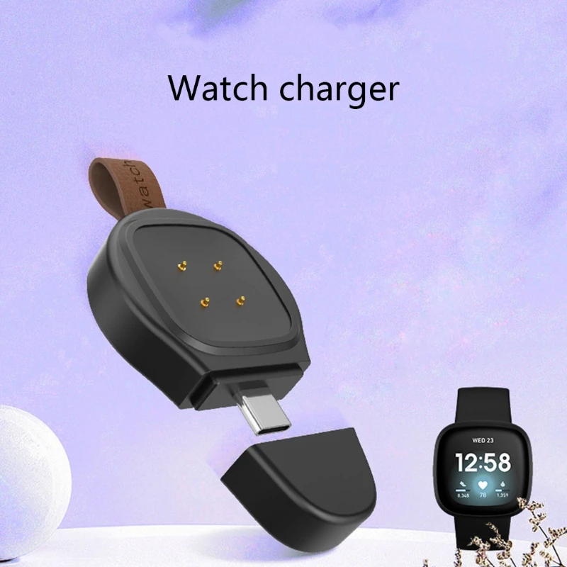 Magnetic Power Seat Charger Cradle Charging Dock Fixed for-Fitbit Versa 3/sense Portable Overvoltage Protection