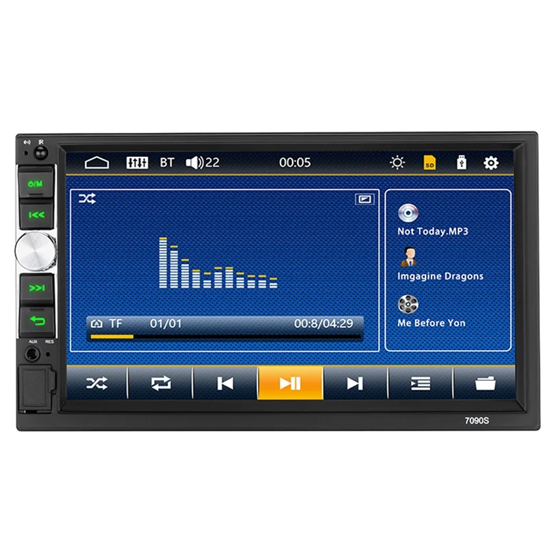 Car Radio HD 7 inch Contact Screen Stereo 12V 2 Din FM ISO Power Aux Input Auto MP5 Player SD USB 7090S | Электроника