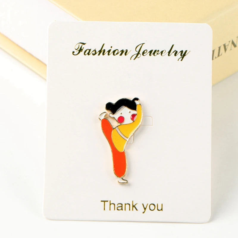 Эмалированная булавка для женщин практики боевых искусств|Броши| |