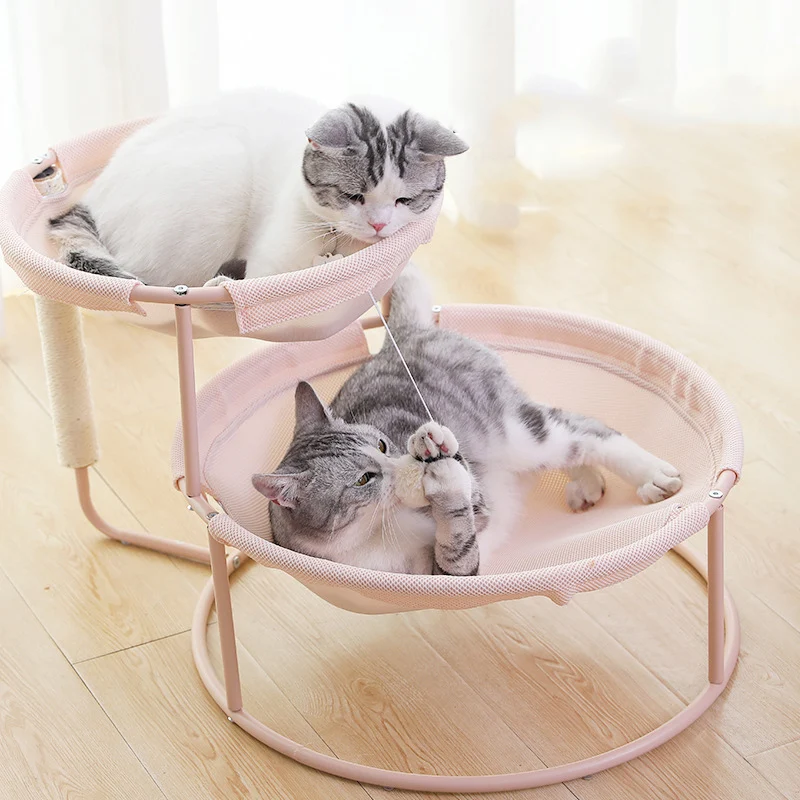 Горячая Распродажа 2 3 слоя кошка кровать с кошечками дома коврик окна шезлонг