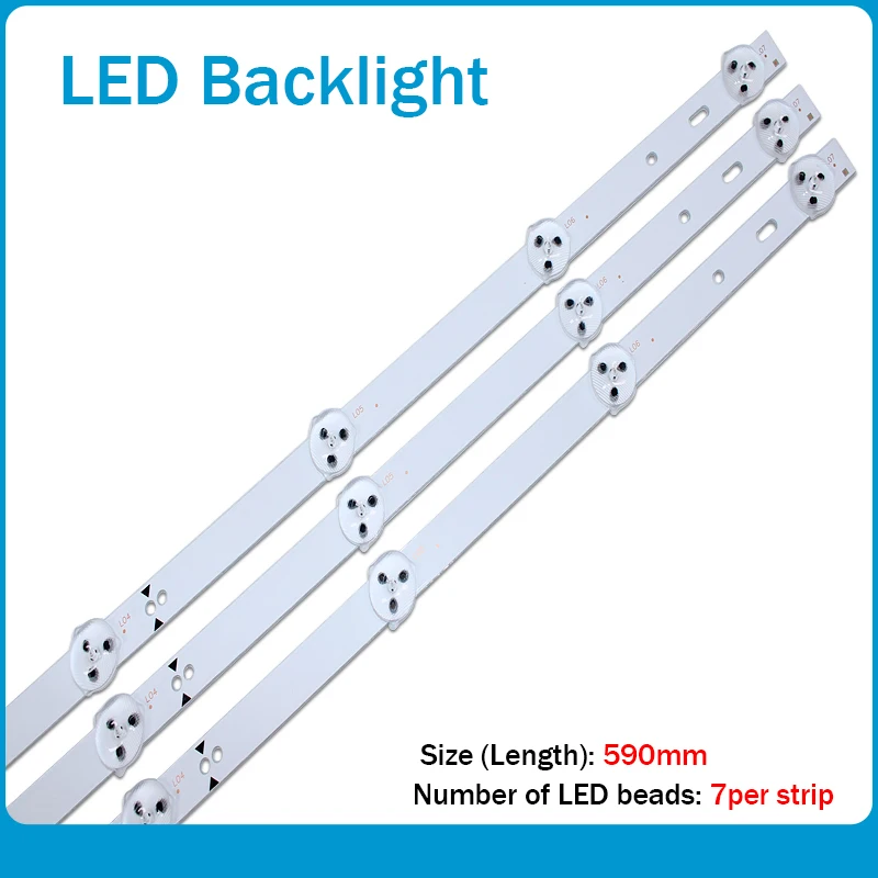 NEW 30PCS 590mm LED Backlight strip 7 Lamp For 32 inch TV 1901 66MAG RH-D32071235-334AS-M