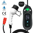 Зарядные кабели HEISEN для автомобиля Iec 621962 CE Tuv Ev, регулируемое зарядное устройство для электромобилей, тип 2 Femal переменного тока с вилкой CEE 16 А26 А32 А, регулировка