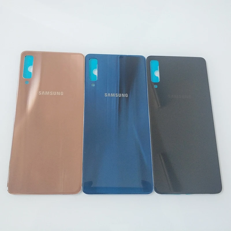 Samsung Galaxy A7 2018 Задняя крышка батареи A750 стекло Дверь Корпус Крышка Замена для A750F
