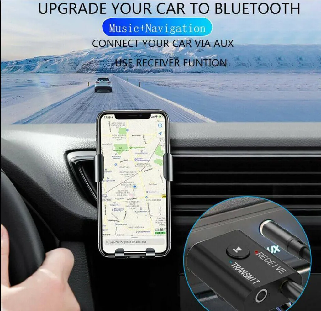 

Universal USB Bluetooth 5.0 Audio Transmitter-Receiver Adapter 3.5mm for TV PC Car AUX US for PC Laptop Speakers Mobile Phone
