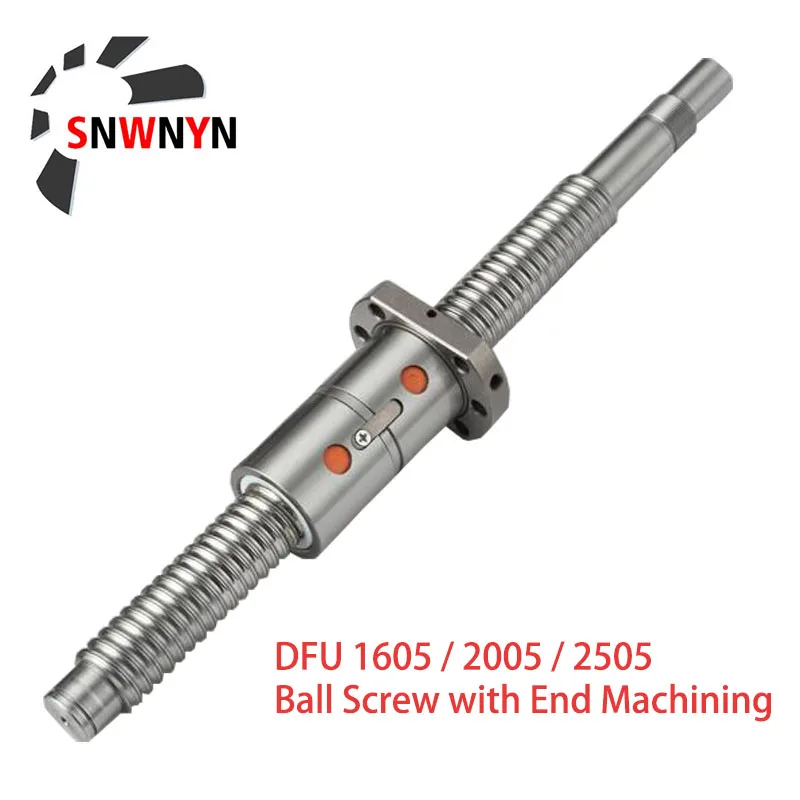 

DFU1605 Ballscew DFU2005 DFU2505 200 250 300 400 450 500 550 600 700 800 мм C7 роликовый винт с двойной шариковой гайкой и конечной обработкой