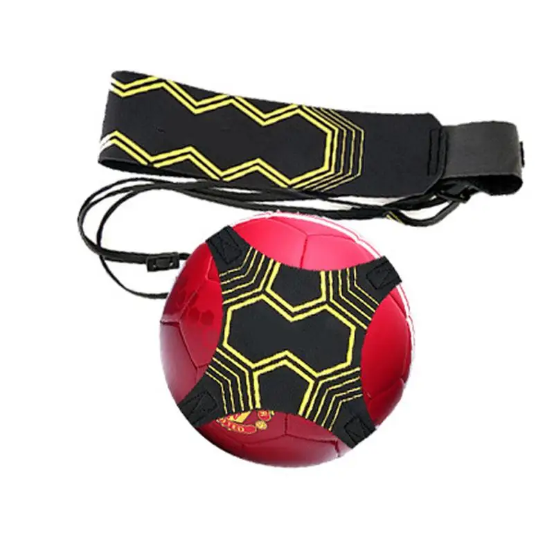Черное полиэфирное волокно мяч тренировочный пояс футбольная помощь футбольный