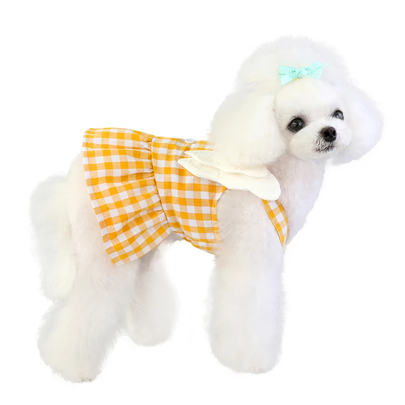 Летнее милое платье для собаки одежда маленькой вечерние нее свадебное на день