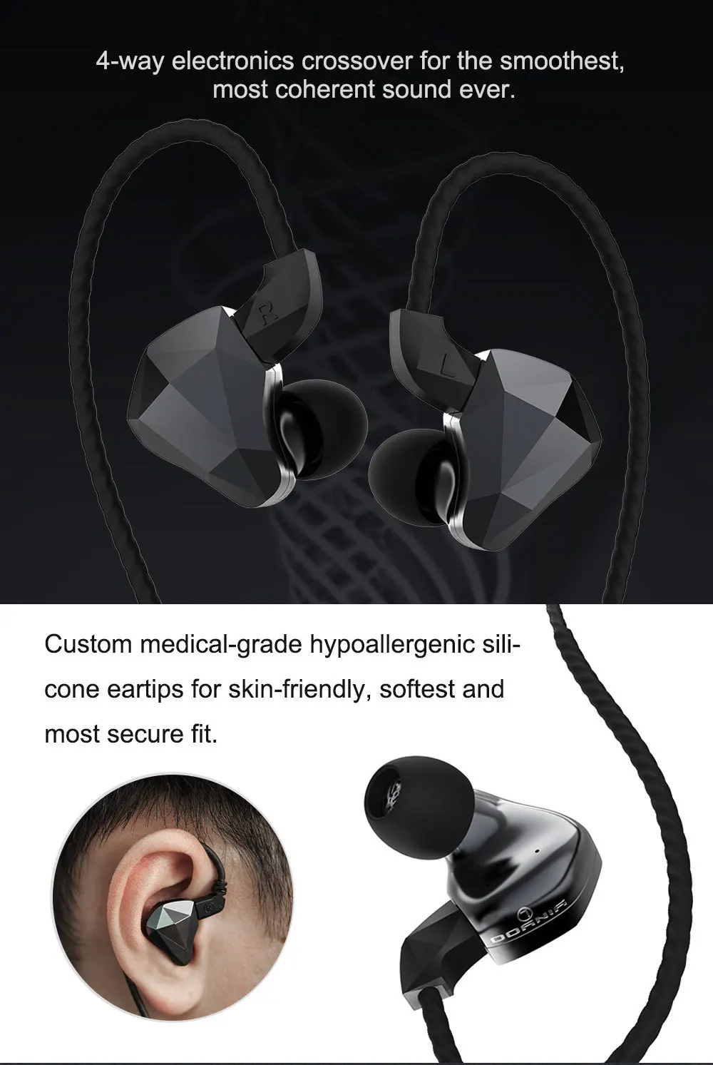 Yinyoo топаз 4BA+ 1DD 10 мм Био-диафрагма индивидуальные сплав Динамический драйвер гибридные наушники для AS10 ZS10pro CCA C10 C16