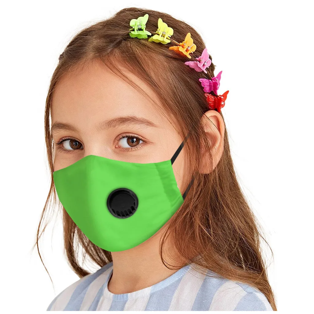 

4PCS Kids' Multicolor Mask With exhaust valve Washable Reusable Pollution Respirator Mouth Cover Masks Protective mascarillas