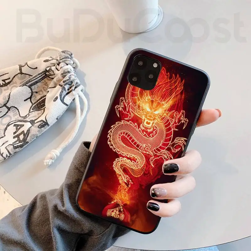 Чехол Hrmes для телефона в китайском стиле с изображением дракона iphone 11 Pro11 Pro Max X XS XR