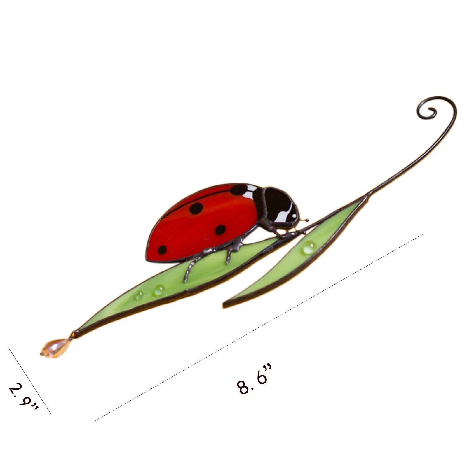 

Lady Bug Suncatcher Stained Glass Window Hangings Home Decoration Accessories Decoracion Salon