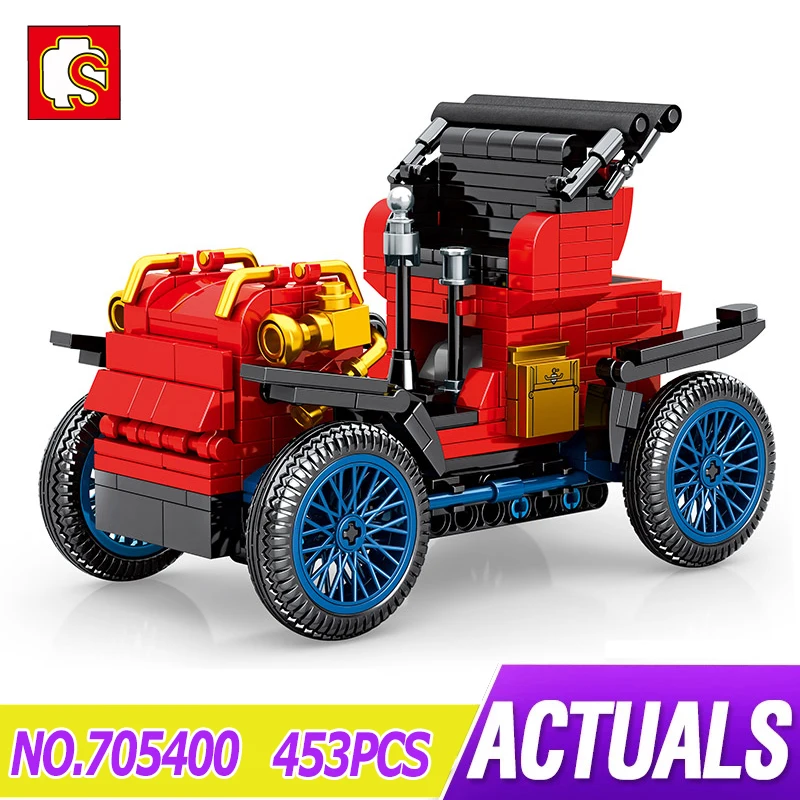 

SEMBO 705400 High-tech Classic Retro Vintage Car Racing Modular Building Blocks Bricks Model DIY Children's Toy Birthday Gift