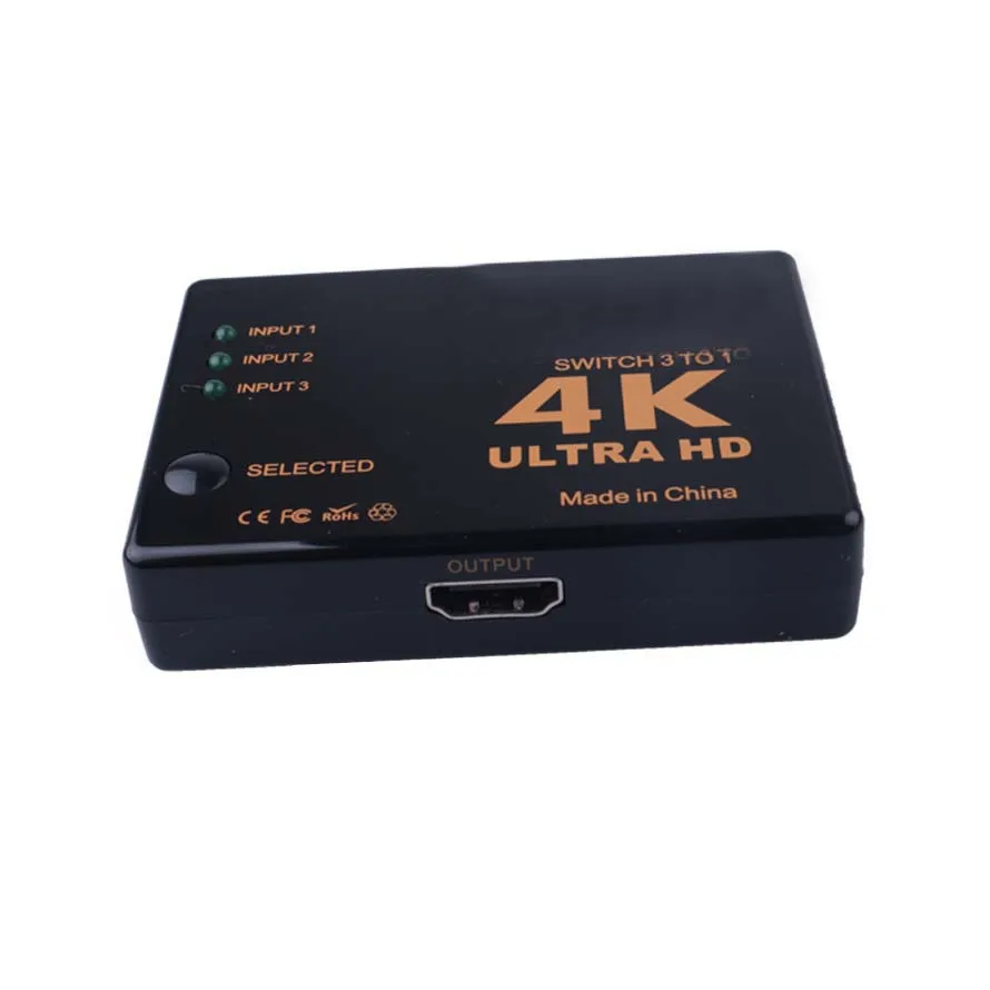 Даже не подозревали 4K Mini 3 Порты и разъёмы совместимому с HDMI переключатель 1080P