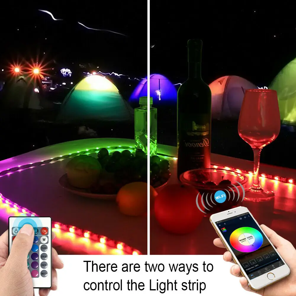 WI FI RGB Светодиодные ленты светильник s 5050 SMD 2835 15 м 20 светодиодный не