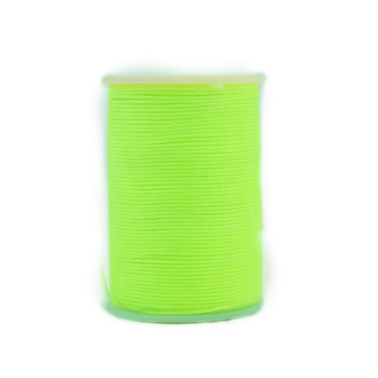 fluorescent green Распродажа DIY диаметр 0,55 мм кожаная круглая Вощеная швейная нить ручная прошитая полиэфирная круглая Вощеная цветная нить 40 цветов - Цвет: fluorescent green