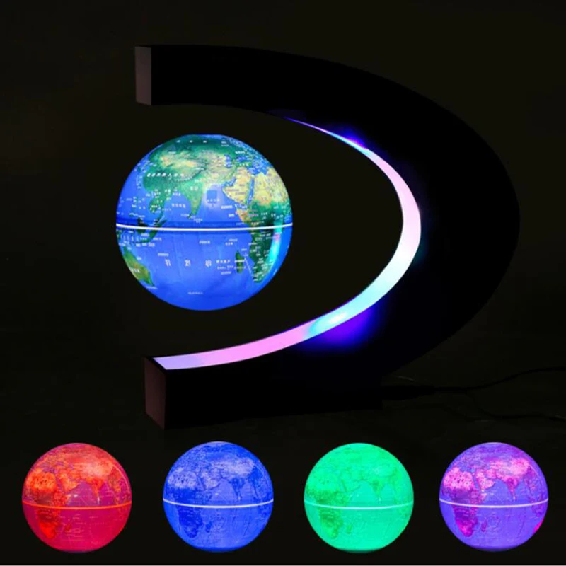 3D креативный Магнитный шарообразный светильник светодиодный левитационный