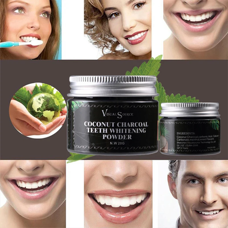 

Teeth Whitening Oral Care Charcoal Powder Natural Activated Carbon Tooth Plant Whitener Powder Oral Hygiene Remove Stains RP