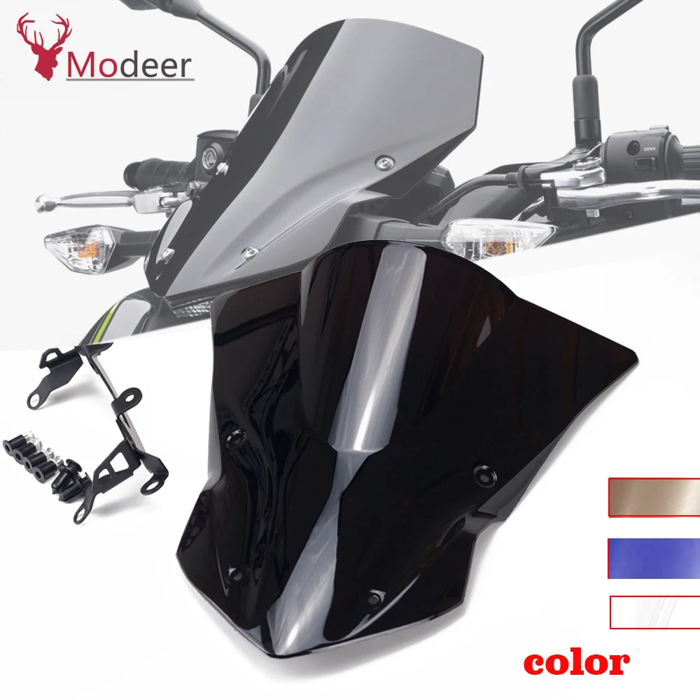 Ветровое стекло высокого качества для Kawasaki Z900 Z 900 2017 2018 2019 черное ветровое