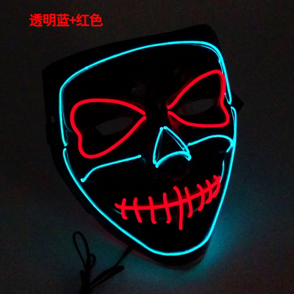 Маска для Хэллоуина V одежда клоуна череп светодиодный свет Вечерние Маски