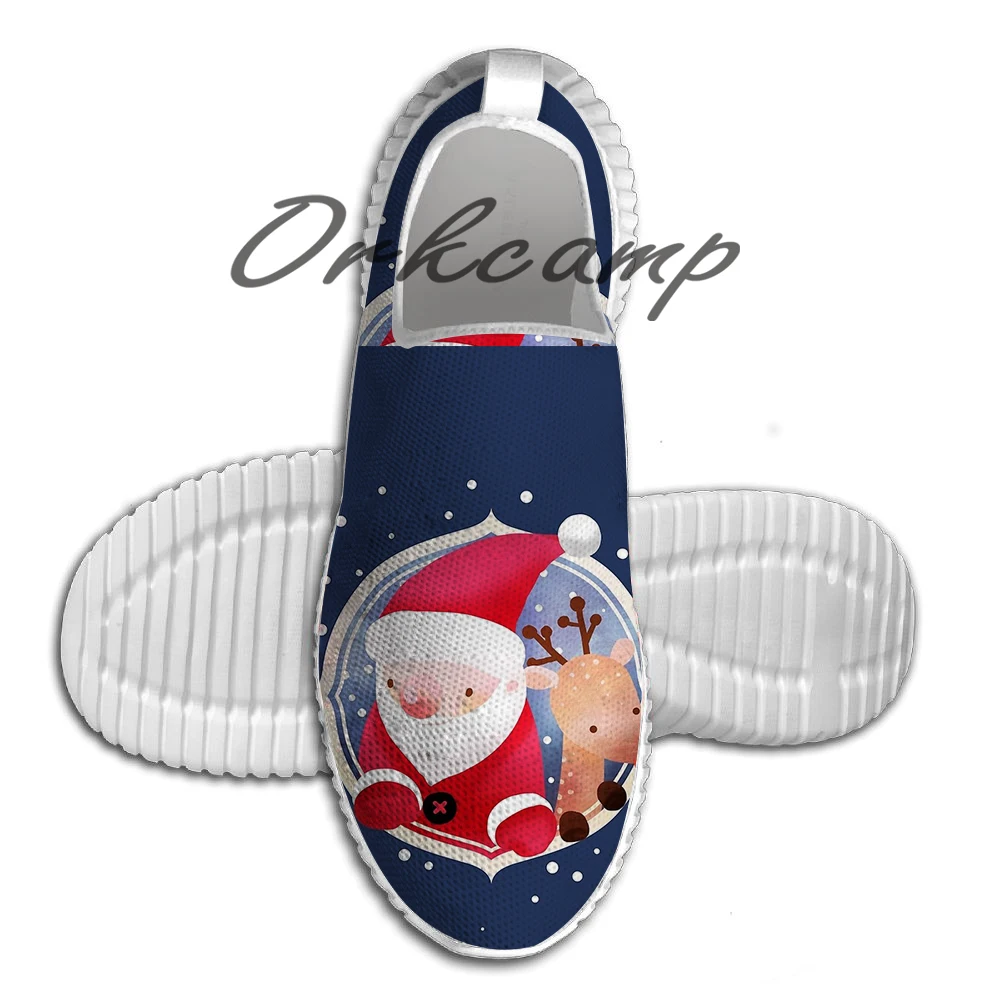 Портрет Санты и Рудольфа беговая Обувь прогулочная обувь Летняя удобная Легкая