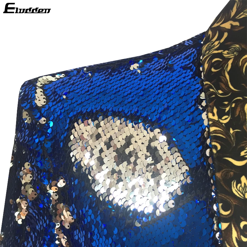 Блестящий красный костюм-смокинг с воротником-шалью и блестками мужской блейзер