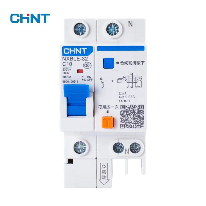 

CHNT NXBLE-32 Residual current operated circuit breaker RCBO 6KA type C 1P+N 30mA 230 V 240V 50HZ 6A 10A 16A 20A 25A 32A