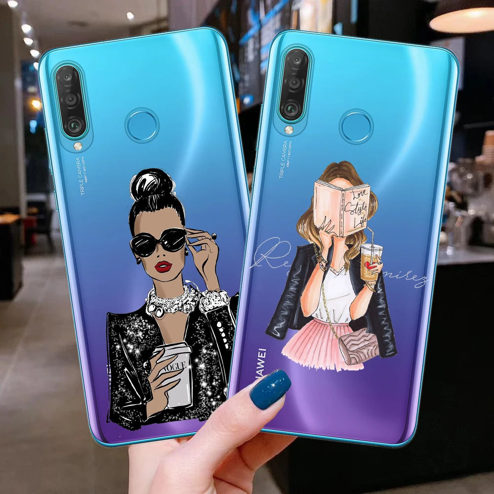 Прозрачный силиконовый чехол для телефона Huawei P10 P20 P30 P40 Lite E Pro Honor 10 20 Pro10i 8C 8X 9X