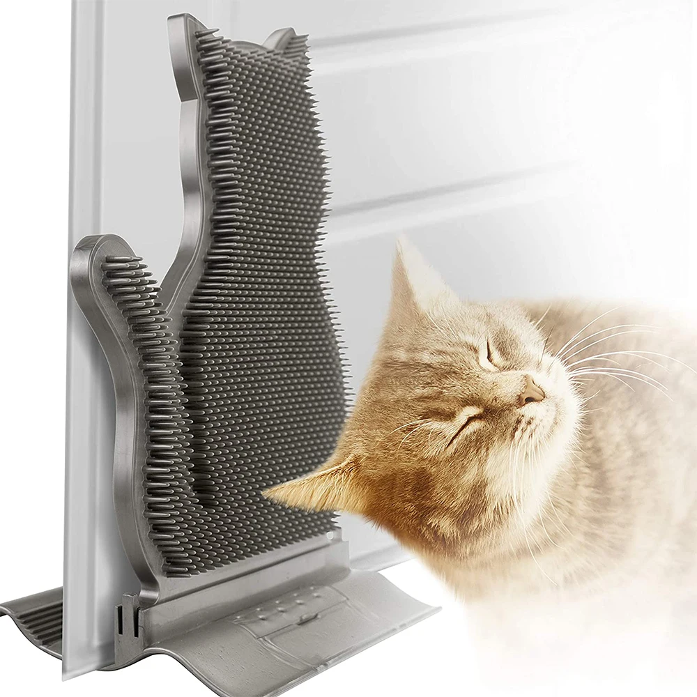 

Cat Self Massage Brush Grooming Toy with Catnip Wall Corner Cat Self Groomer Shed Hair Removal Comb Cat Itching Brush Massage