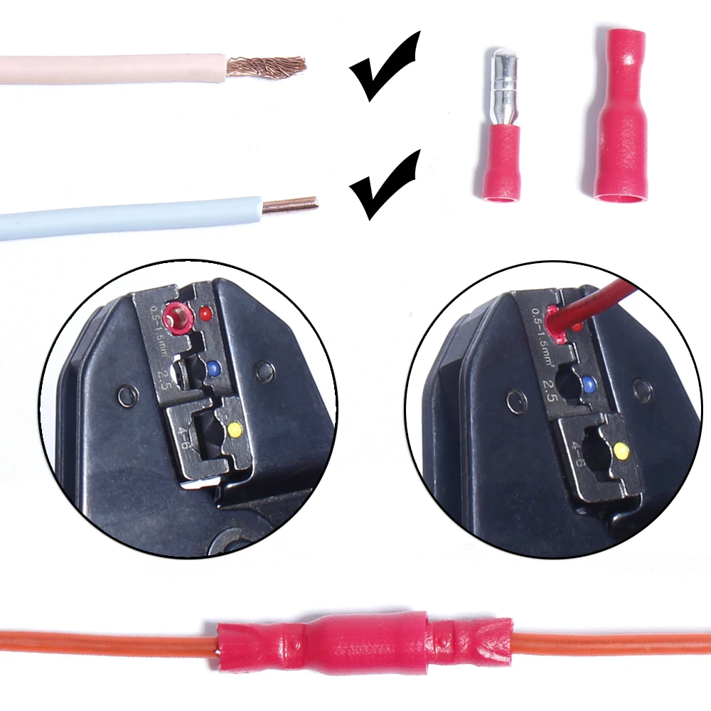 

Crimped Connector pressure Ring Insulated Wire Terminal Cable Round Cold pressing Car Electrical Mixed bullet pluggable spring