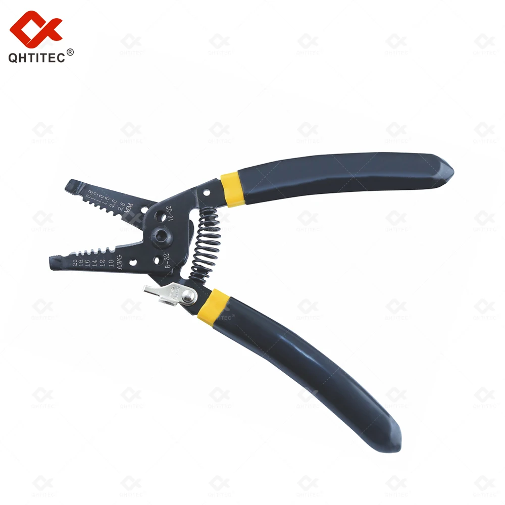 

QHTITEC FJ-1004 Flared Handle Wire Stripper Stripping Cutting Crimping Hand Tools Universal Multi-tool Nippers Side Snips Flush