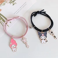2pcs magnetic couple bracelet elastic rope paired bracelet friendship charms pendant jewelry accessories gift 2022 wholesale new
