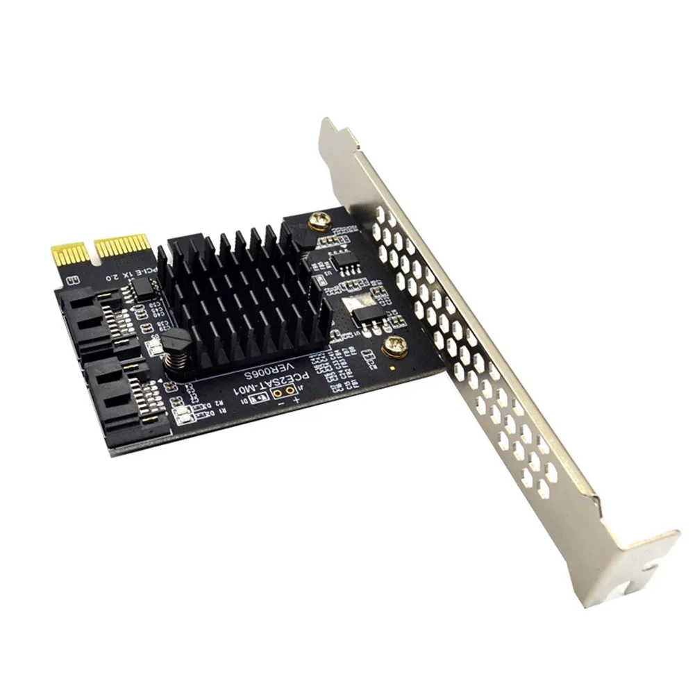 Адаптер с 2 портами SATA 3 0 на PCIe X1 X16 плата расширения III PCI-E PCI Express конвертер Marvell 9125 |