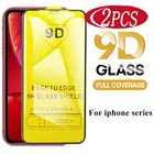 Защитное стекло 9D для iphone, 2 шт.лот, для iphone 11, 11pro, 11pro max, 6, 6plus, 7, 7plus, 8, 8plus, стекло закаленное, iphone XR, Xs, XS MAX