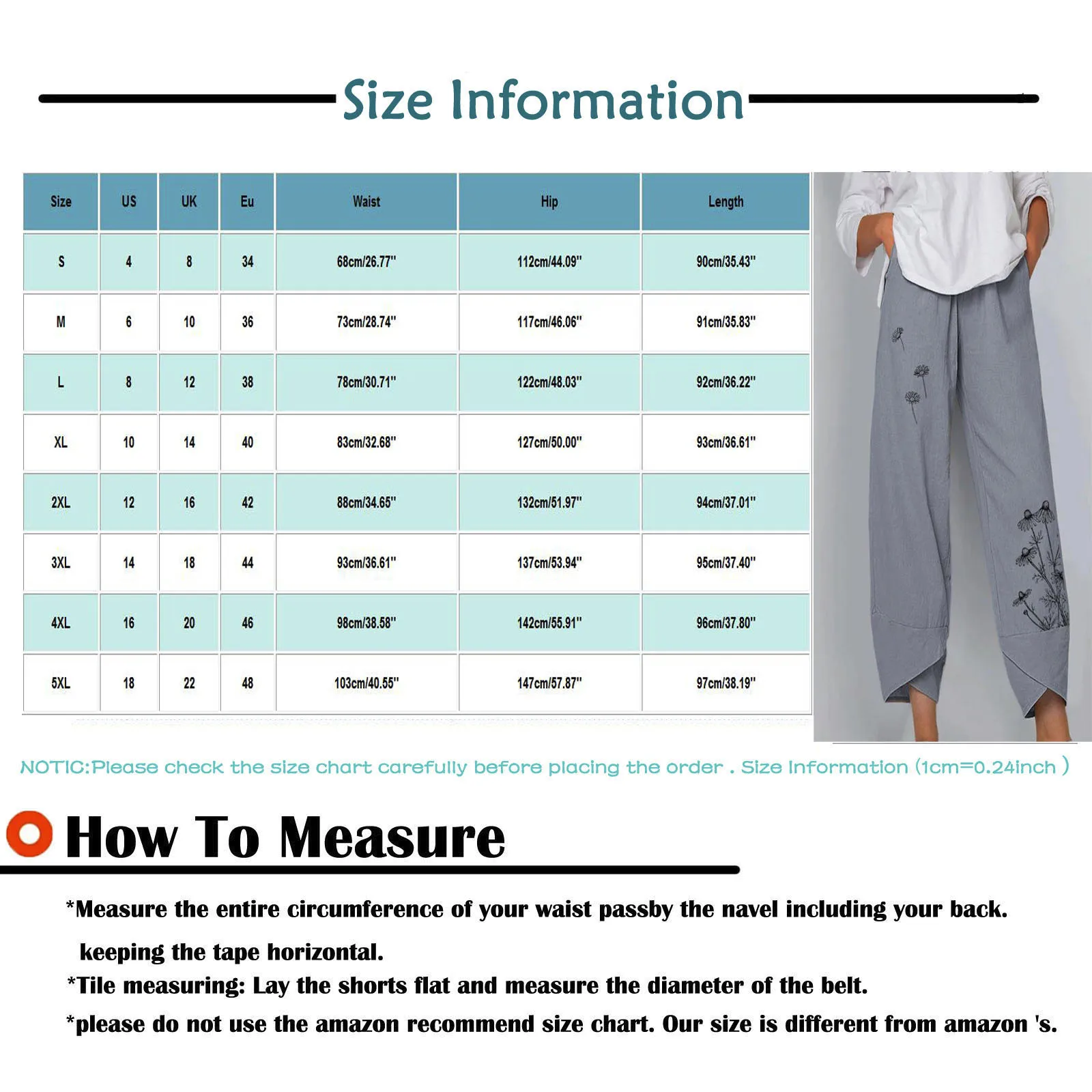 

Summer Trousers Ankle Printed Women Elastic Waist Pants Casual Wide Leg Harem Pants Loose Ms Plus Size Streetwear Fashion Pants