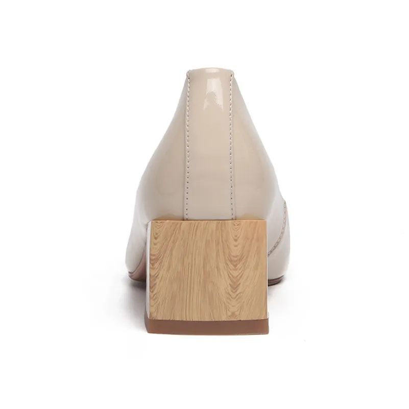 Meotina/Женская обувь на высоком каблуке из натуральной кожи толстом женские