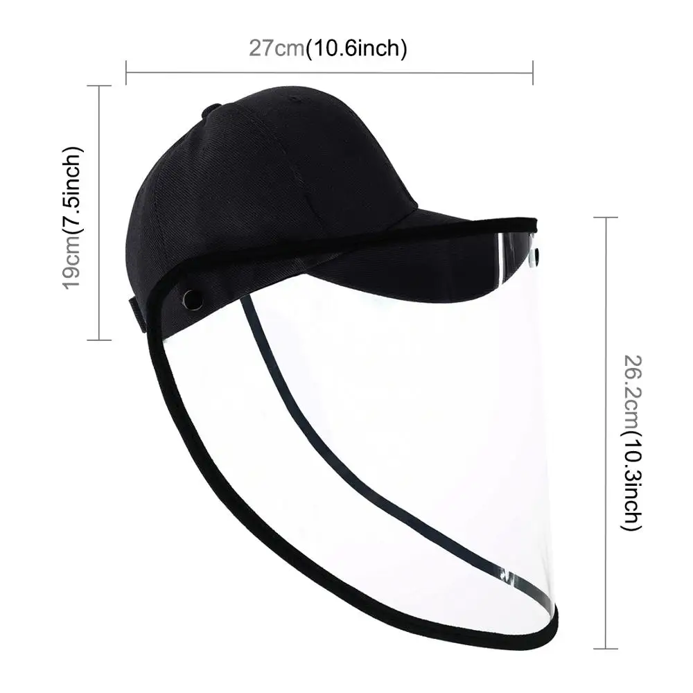 Anti-Saliva Splash Anti-Spitting Anti-Fog Anti-Oil Protective Baseball Cap Mask Removable | Безопасность и защита